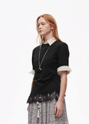 Artist Asym Hem Embroidered Tee