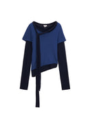 Asymmetric Two-Piece Wool Knit