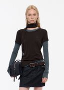 Asymmetric Layered Wool Top
