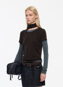 Asymmetric Layered Wool Top