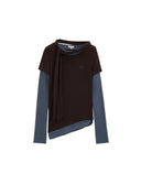 Asymmetric Layered Wool Top