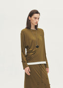 Artist Asymmetric Hem Mandala T-shirt