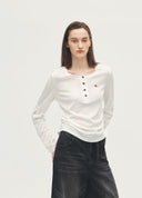 Artist Pleated Embroidered T-shirt