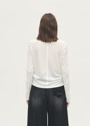 Artist Pleated Embroidered T-shirt