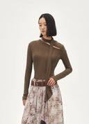 “902” Dark-Green Shoulder-Scarf TEE