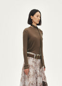 “902” Dark-Green Shoulder-Scarf TEE