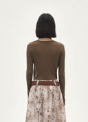 “902” Dark-Green Shoulder-Scarf TEE