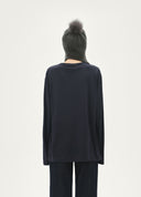 Asymmetric-Shoulder Spray-Print T-Shirt