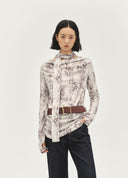 All-Over Tie-Top Blouse