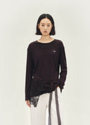 Lace Panel Peplum T-shirt