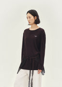 Lace Panel Peplum T-shirt
