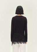 Lace Panel Peplum T-shirt
