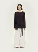 Lace Panel Peplum T-shirt