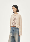 Beaded Necklace Print T-Shirt