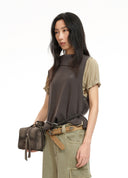 Turtleneck Knit Vest Set