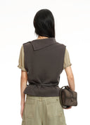 Turtleneck Knit Vest Set