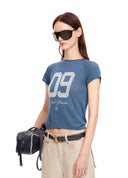 Blue 09 Jacquard Knit Tee