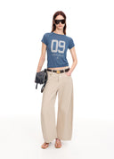 Blue 09 Jacquard Knit Tee