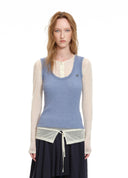 Contrast Layered Knit Set