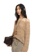 Openwork Textured Knit Sweater