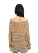 Openwork Textured Knit Sweater