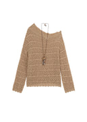 Openwork Textured Knit Sweater