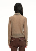 Embroidered Tie-Hem Mohair Knit