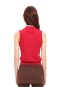 Half-Zip Stripe Knit Tank