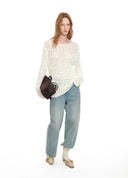 Cable Open-Knit Sweater