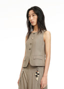 Paneled Tailored Vest