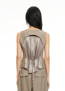 Paneled Tailored Vest