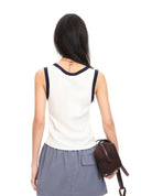 Number Embroidered Knit Tank