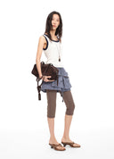 Number Embroidered Knit Tank