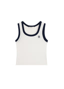 Number Embroidered Knit Tank