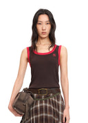 Number Embroidered Knit Tank