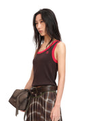 Number Embroidered Knit Tank