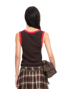 Number Embroidered Knit Tank
