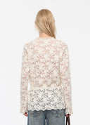 Ivory Floral Lace Long Top
