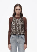 Gold Sequin Layered Top