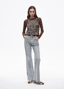 Gold Sequin Layered Top
