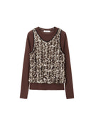 Gold Sequin Layered Top