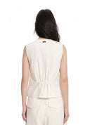 Sheer Cut-Out Layered Vest