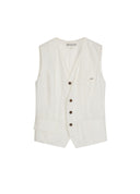 Sheer Cut-Out Layered Vest