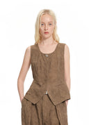 Jacquard U-Neck Vest