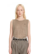 Minimal perforated knit tank