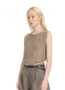 Minimal perforated knit tank