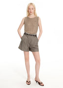 Minimal perforated knit tank