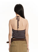 Striped Halter Knit Tank
