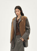 Reversible Brooch-Decorated Knit Vest